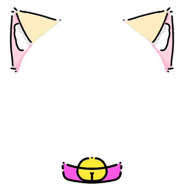 magneta collar light yellow cat ears Decoration